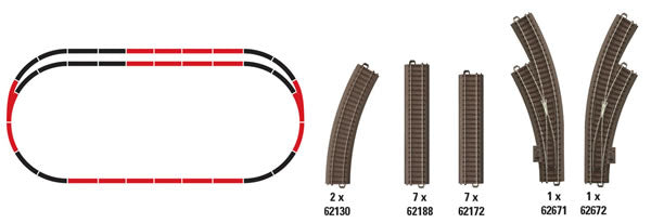 Trix 62903 HO C Track C3 Extension Set