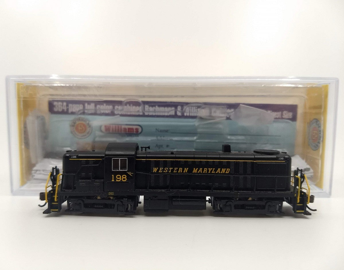 Bachmann 64253 N Scale Western Maryland Alco RS-3 Diesel Locomotive #198 w/DCC