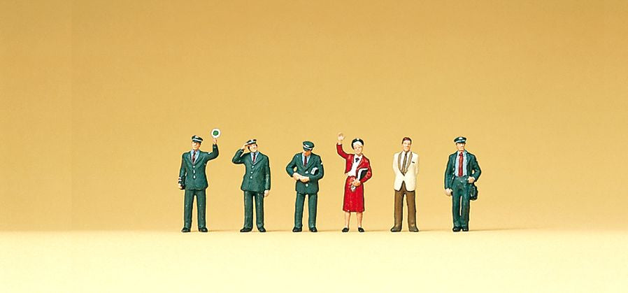 Preiser 79061 N Circa 1989 Railroad Personnel Figures (Set of 6)