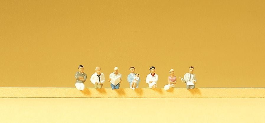 Preiser 79084 N Seated Passengers Figures (Set of 7)