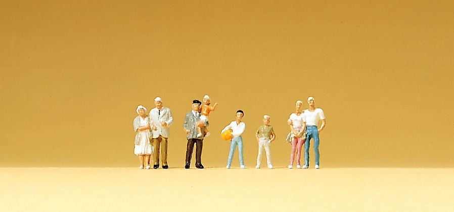 Preiser 79086 N Standing Spectators Figures (Set of 8)