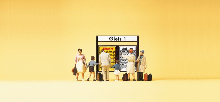 Preiser 79145 N Passengers Checking Schedule Figures (Set of 6)