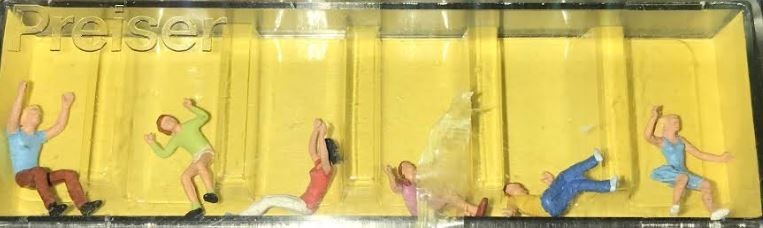 Preiser 664 HO Seated Riders Figures (Set of 6)