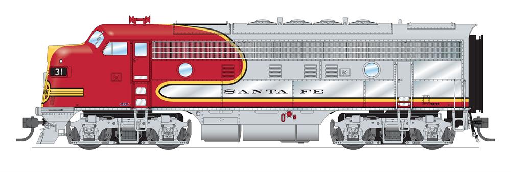 Broadway Limited 6650 HO ATSF EMD F3 A/B Diesel Locomotive Sound/DCC #31L/31A