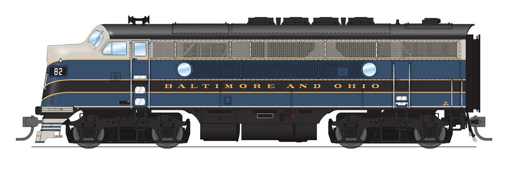 Broadway Limited 6651 HO B&O EMD F3 A/B Diesel Locomotive Sound/DCC #82/82x