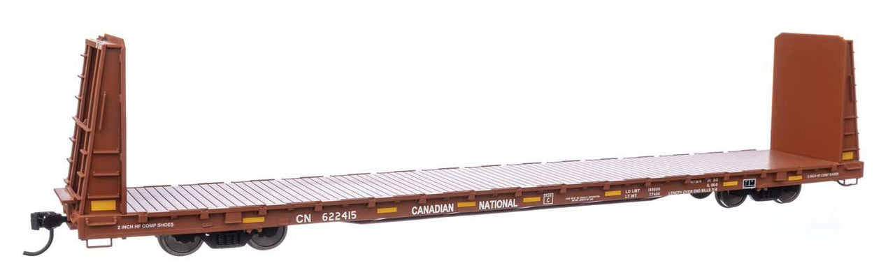 Walthers 910-50605 HO Canadian National 68' Bulkhead Flatcar #622415 - RTR