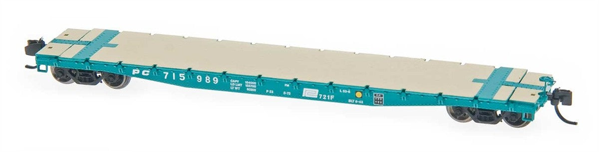 InterMountain 68709-01 N Scale Penn Central AAR 70-Ton 53'6" Flatcar #715720