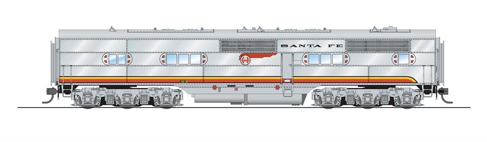 Broadway Limited 6892 HO ATSF E1 B-Diesel Locomotive Sound/DC/DCC #4A