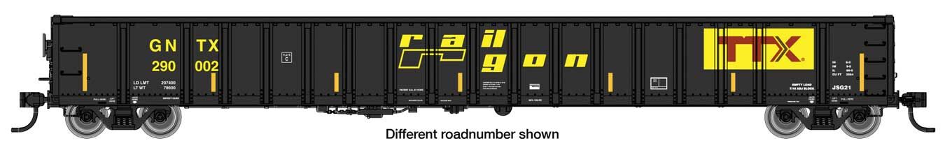 Gnas Walthers 910-6449 HO Railgon 68' Railgon Gondola Ready To