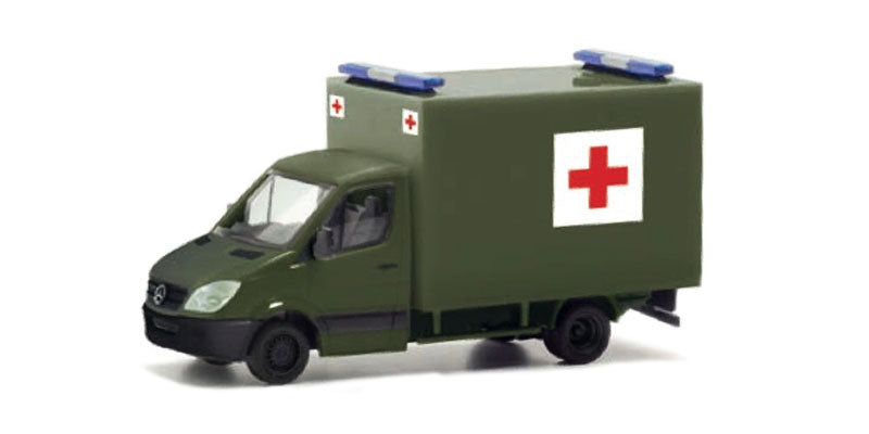 Herpa 700740 HO Mercedes-Benz Sprinter Swiss Military Box Van