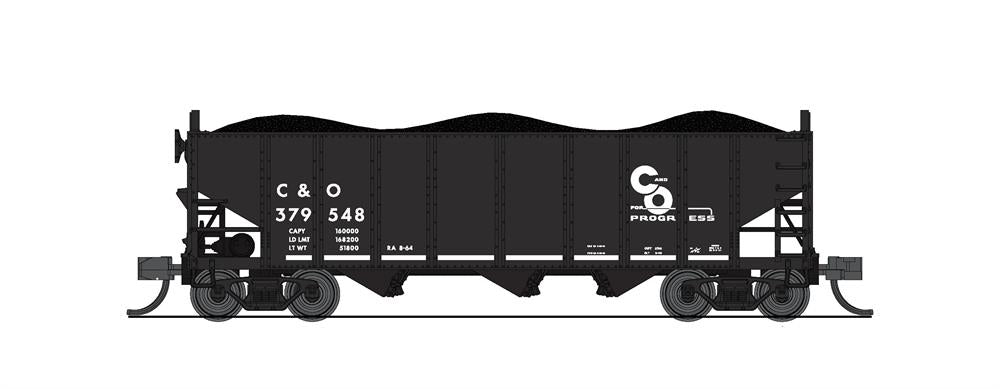 Broadway Limited 7153 N C&O 3-Bay Hopper Car #379701, #379927 (Set of 2)