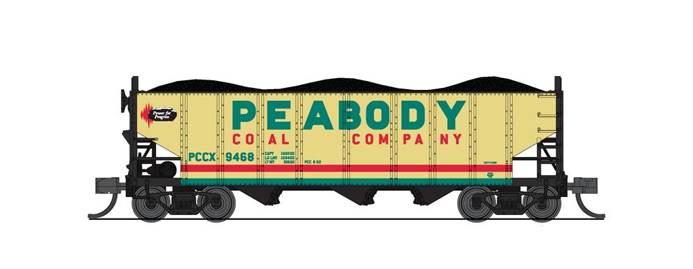 Broadway Limited 7163 N Peabody Coal 3-Bay Hopper Car #9496, #9532 (Set of 2)