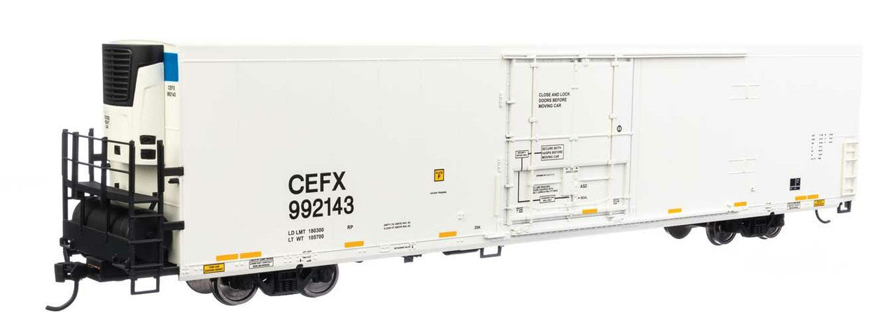 Walthers 910-4118 HO CEFX 72' Modern Refrigerator Boxcar #992143 - RTR