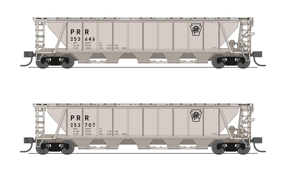 Broadway Limited 7254 N PRR H32 Covered Hopper #253646, #253707 (Set of 2)