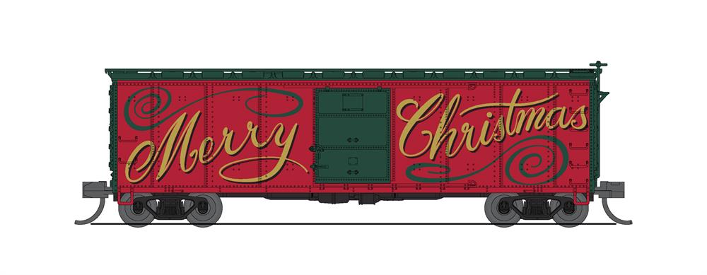Broadway Limited 7285 N Christmas Edition 40' Steel Boxcar (Pack of 2)