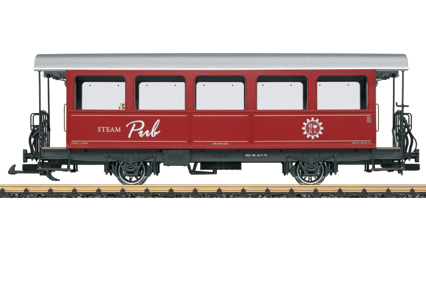 LGB 30560 G SBB DFB "Steam Pub" Bar Car (Metal Wheels)
