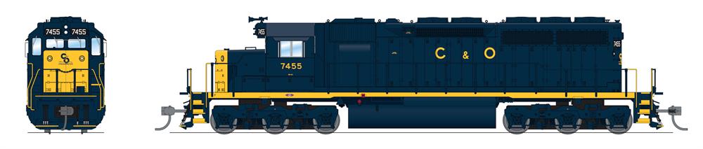 Broadway Limited 7633 HO C&O EMD SD40 Diesel Locomotive Paragon4 Sound/DCC #7462