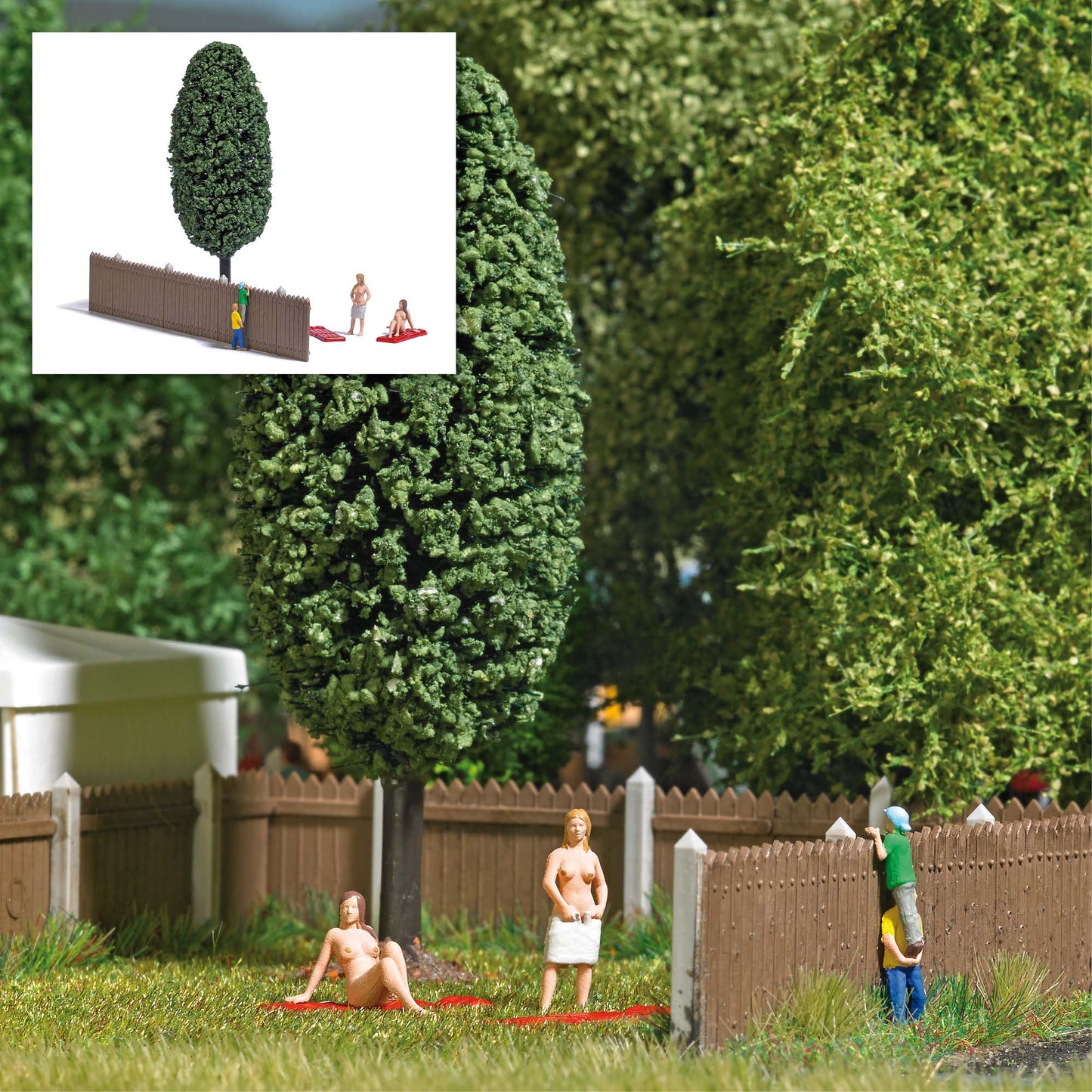 Busch 7949 HO Naturism Figure Set