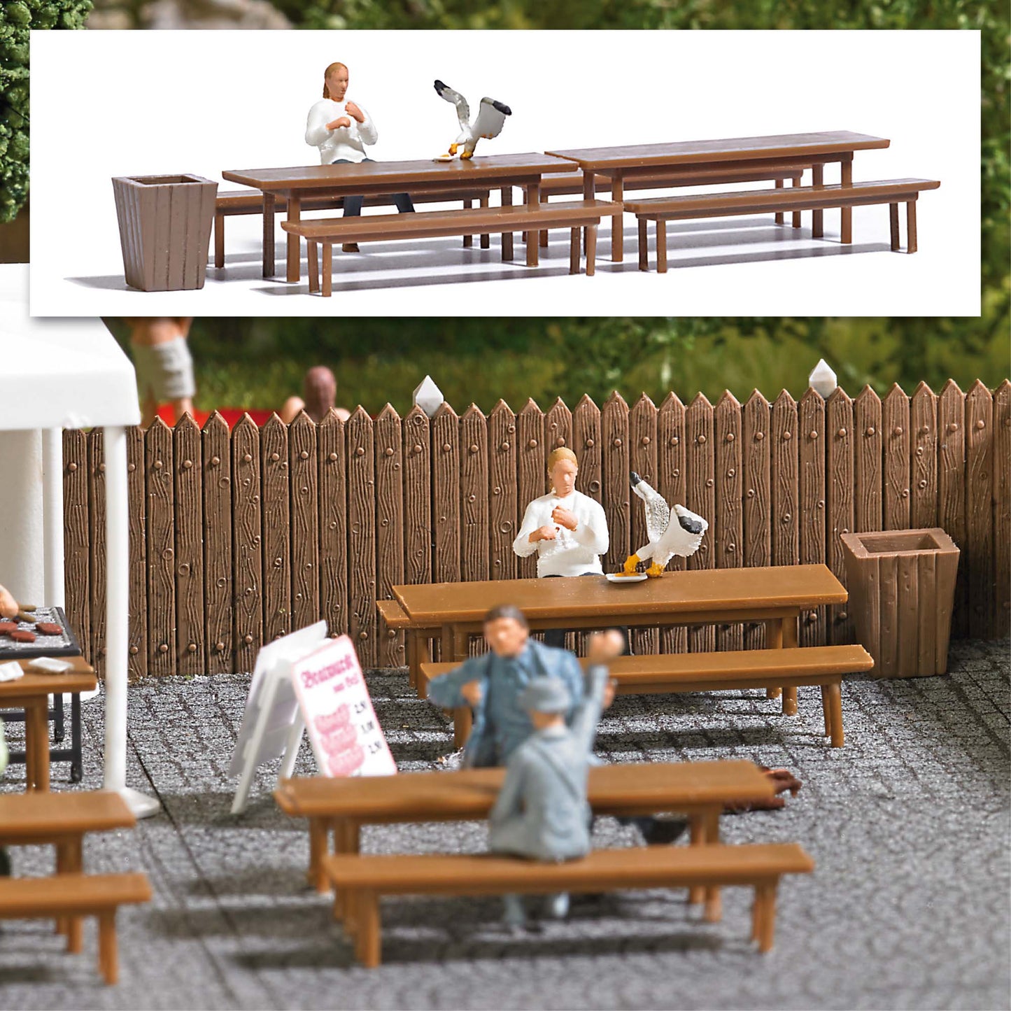 Busch 7994 HO Fish n Chips Figure Set
