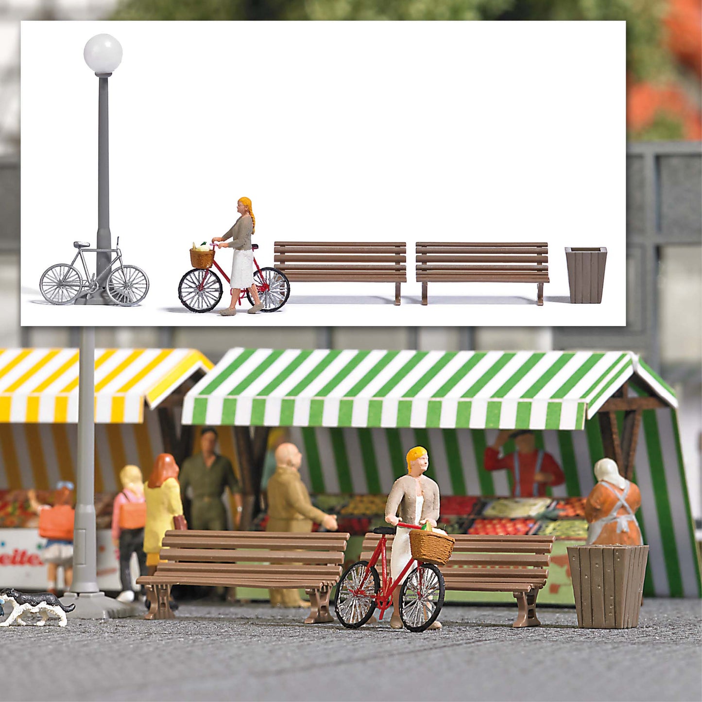 Busch 7997 HO Shopping for Veggies Figure Set
