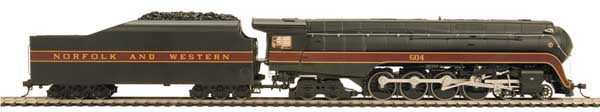 MTH 80-3150-1 HO Norfolk & Western J Class 4-8-4 Steam Engine #604 w/DCC/PS 3.0
