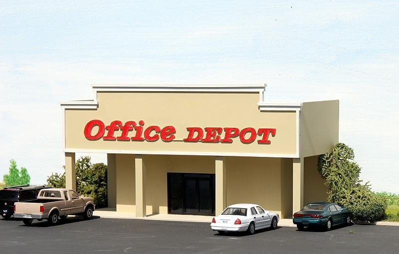 Custom Cuts by Summit USA ML-003 HO Office Depot Backdrop Building