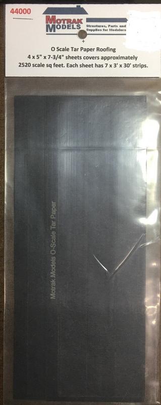 Motrak Models 44000 O Laser Cut Tar Paper (Pack of 4)