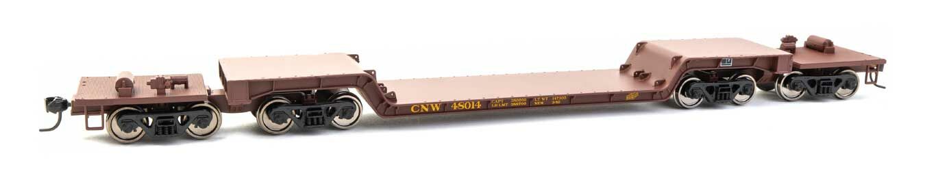 Walthers 910-50205 HO CNW 81' 8-Axle Depressed Center Flatcar RTR #48014