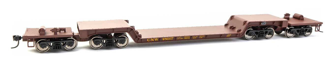 Walthers 910-50207 HO CNW 81' 8-Axle Depressed Center Flatcar RTR #48017