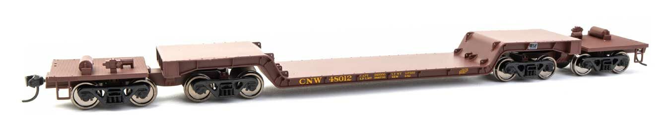 Walthers 910-50208 HO CNW 81' 8-Axle Depressed Center Flatcar RTR #48012
