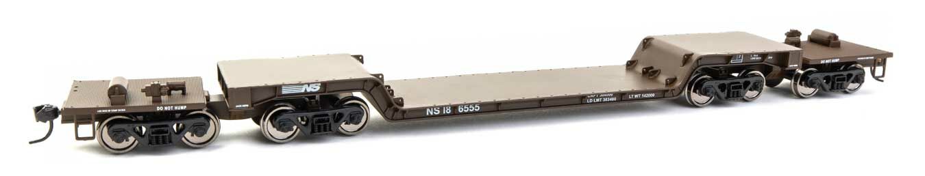 Walthers 910-50214 HO NS 81' 8-Axle Depressed Center Flatcar RTR #186555
