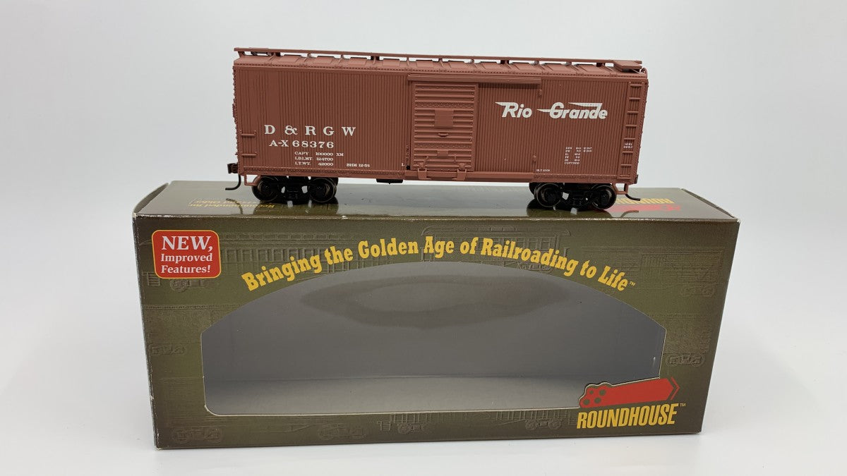 Roundhouse 85205 HO Scale Denver & Rio Grande Western 40' Wood Box Car #68376