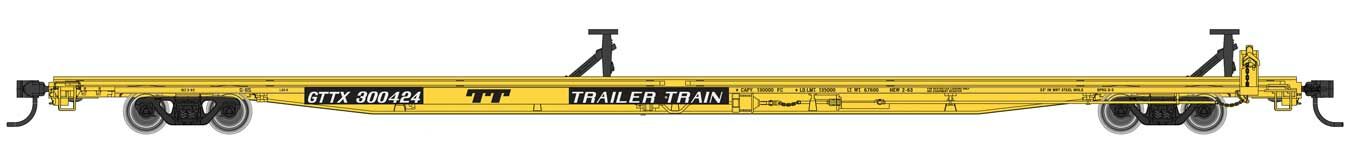 Walthers 910-5519 HO TTX 85' General American G85 Flatcar RTR GTTX #300424