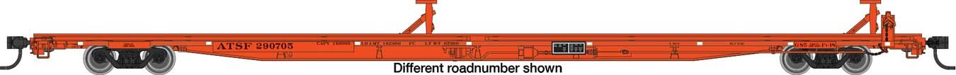 Walthers 910-5550 HO Santa Fe 85' General American G85 Flatcar RTR #290800