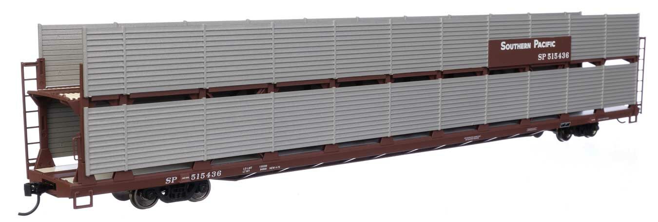Walthers 910-8127 HO SP 89' Flatcar with Bi-Level Shielded Auto Rack RTR #515436