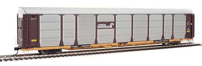 Walthers 920-101333 HO Conrail 89' Thrall Bi-Level Auto Carrier Flatcar #159591