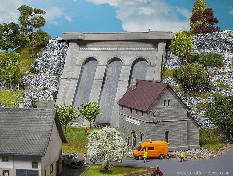 Faller 130943 HO Power Station With Dam Kit – Trainz