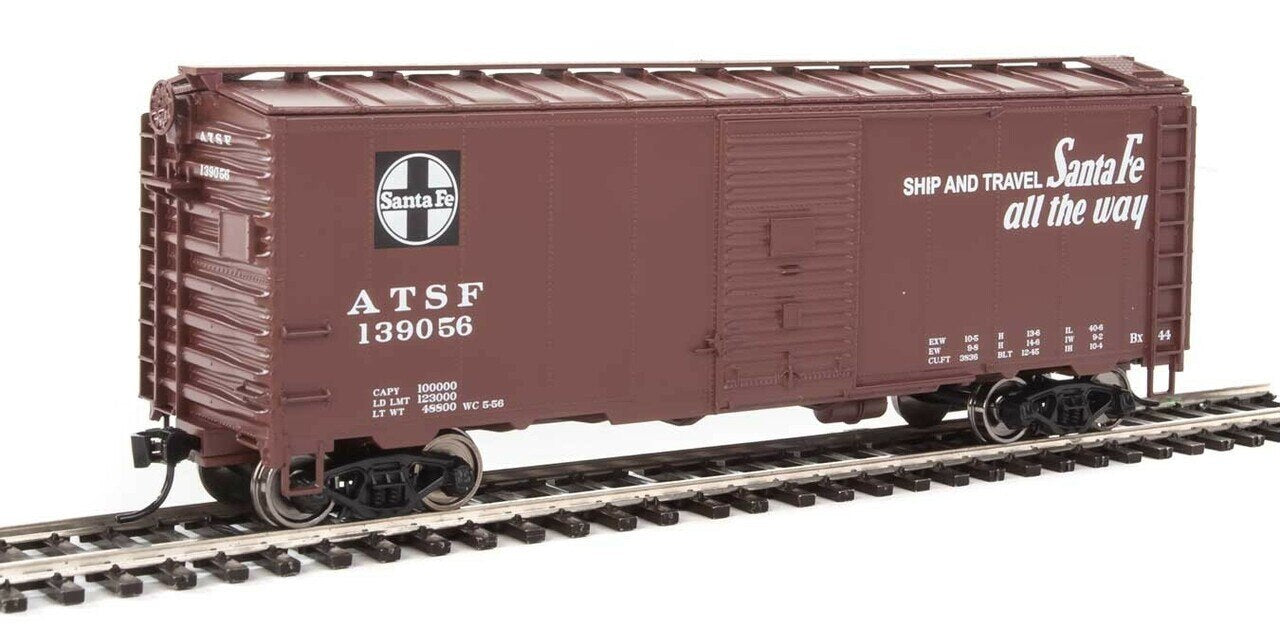 Walthers 910-1332 HO Scale Atchison Topeka Santa Fe 40' AAR 1944 Boxcar #139056