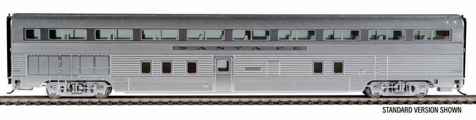 Walthers 920-9651 HO Atchison Topeka Santa Fe 85' Budd Coach w/Figures/Lighting