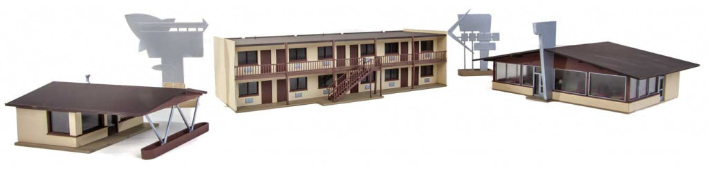Walthers 933-3487 HO Vintage Motor Hotel with Office and Restaurant Kit