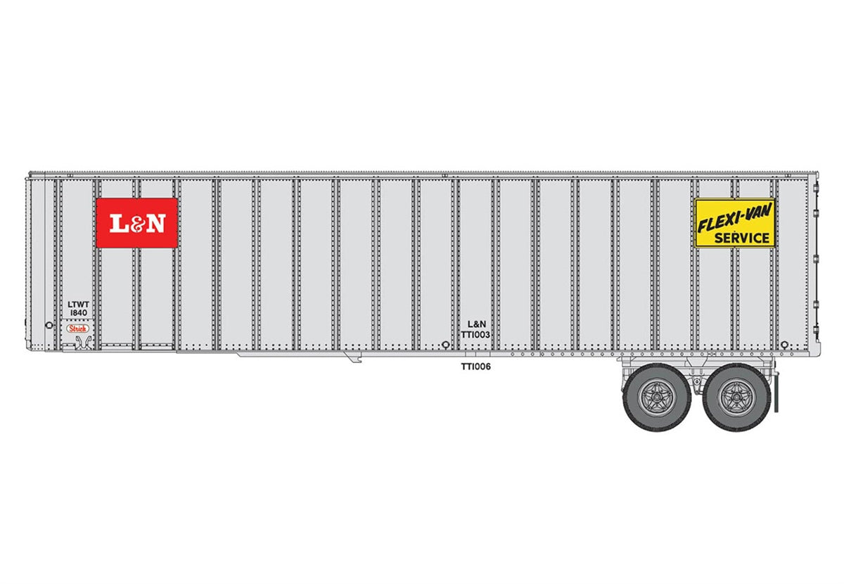 Walthers 949-2602 HO Louisville & Nashville Flexi-Van 40' Trailer (Pack of 2)