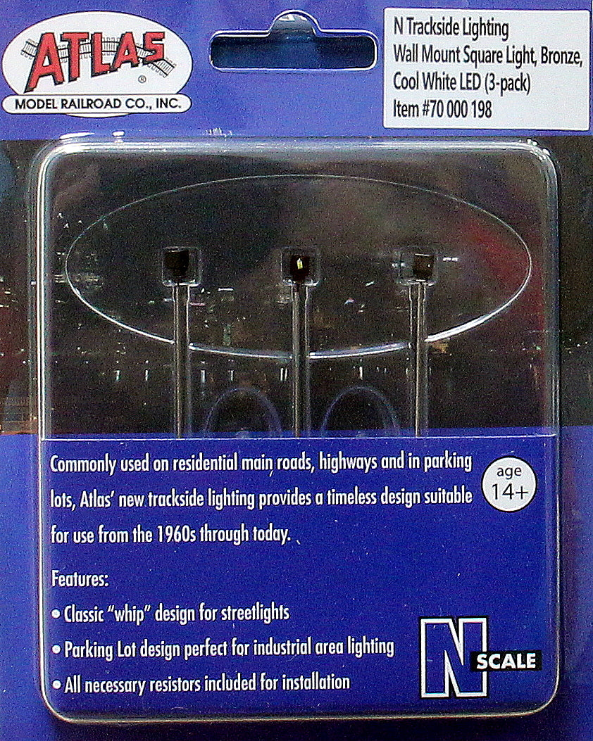 Atlas 70000198 N Cool White LED Bronze Wall Mount Square Light (Pack of 3)