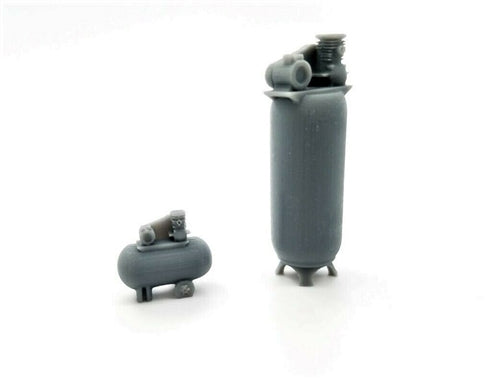 All Scale Miniatures 870904 HO Short and Tall Air Compressor Kit (Set of 2)