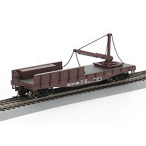 Athearn 86032 HO BN RTR 40' Derrick Flatcar
