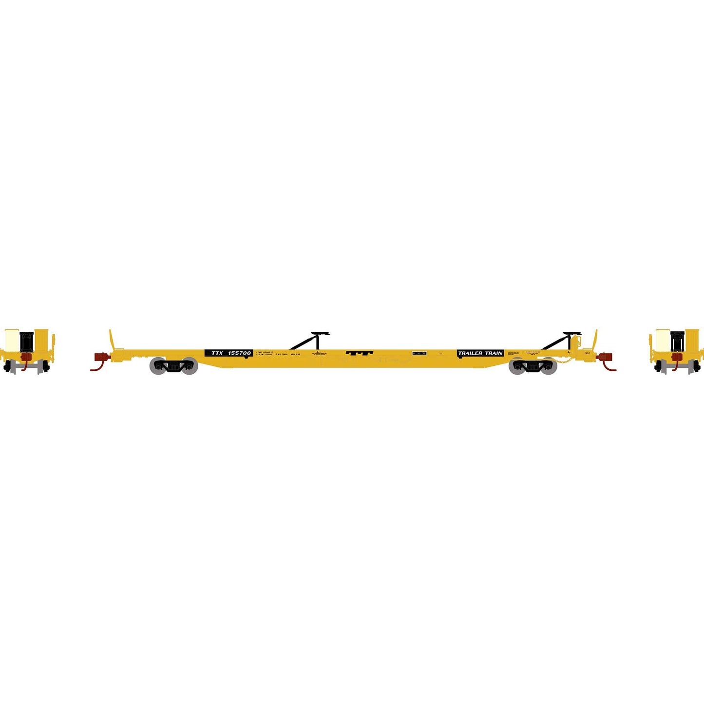 Athearn 14348 N Scale TTX Corporation F89F TOFC Flat Car #155700