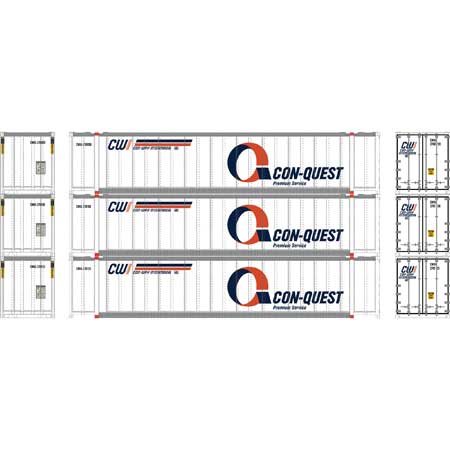 Athearn 17295 N Conquest 48' Container #2 (Pack of 3)