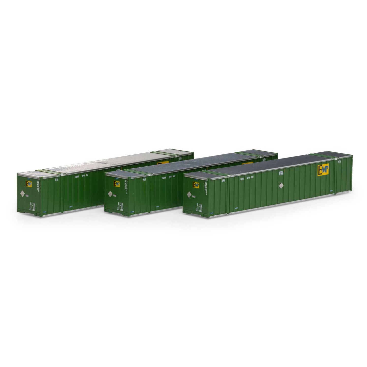 Athearn 17311 N EMP 53' Stoughton Containers #2 (Set of 3)