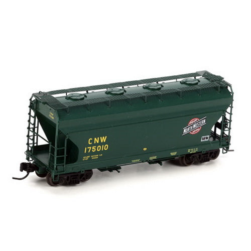 Athearn 23340 N Chicago and North Western ACF 2970 Covered Hopper Green #175010