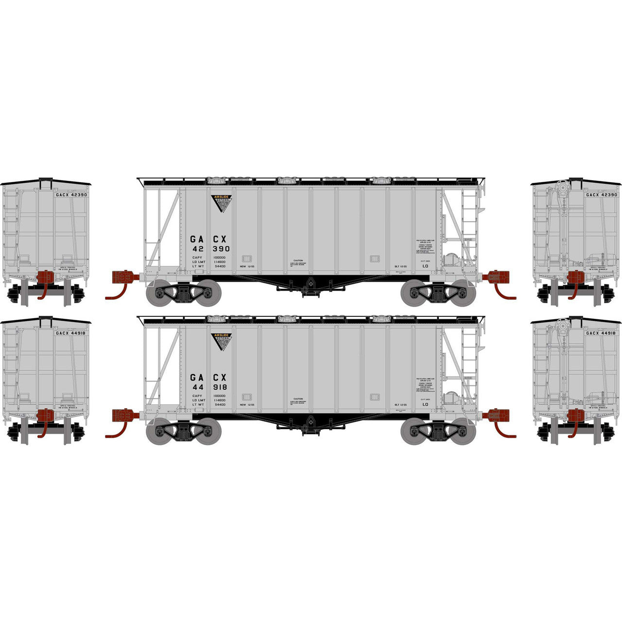 Athearn 23872 N GACX GATC 2600 Airslide Hopper (Set of 2)