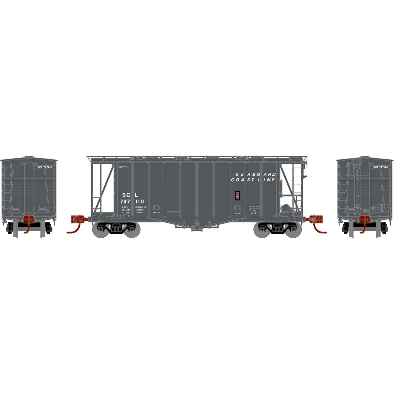 Athearn 23874 N Seaboard Coast Line GATC 2600 Airslide Hopper #747110